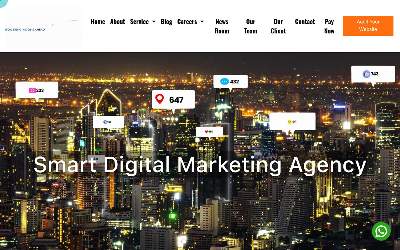 Esynergies Services live website screenshot