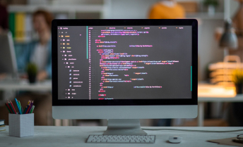 Planning a custom software workflow on a laptop