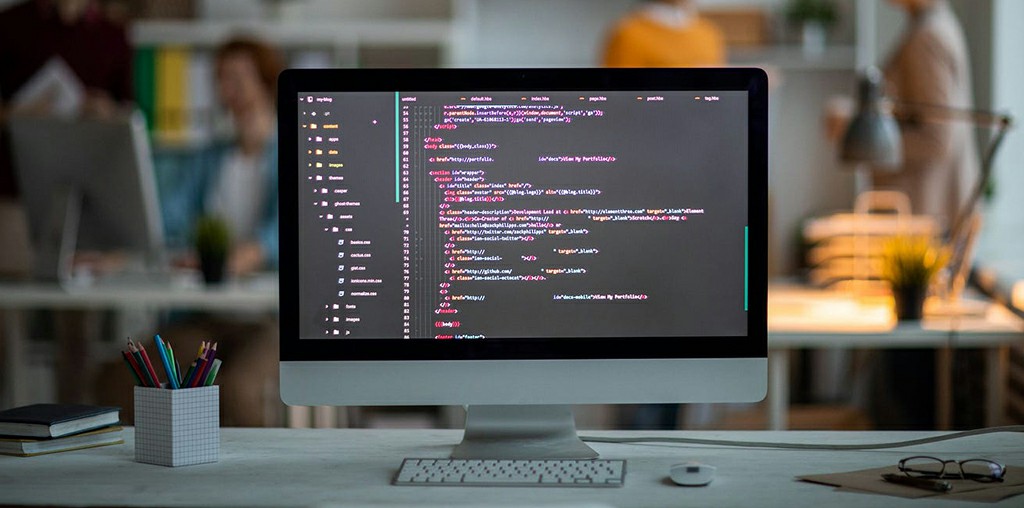 Responsive business website design on a laptop
